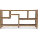 The appearance of Vineyard Row Small Console In Light Wood designed by Hooker in the transitional interior design. This light wood piece of furniture  was selected by 1StopBedrooms from Vineyard Row Collection to add a touch of cosiness and style into your home. Sku: 6952-85001-80. Material: Hickory.