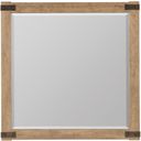 Vineyard Row Square Mirror In Light Wood