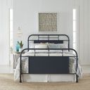 Vintage Series Queen Metal Bed- Navy