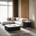 The appearance of Virden Square Cocktail Table In Black/White/Gold designed by Furniture of America in the modern / contemporary interior design. This black/white/gold piece of furniture  was selected by 1StopBedrooms from Virden Collection to add a touch of cosiness and style into your home. Sku: FM47000BK-CS. Material: Marble.