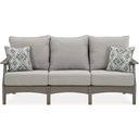The appearance of Visola Gray Sofa with Cushion designed by Signature Design by Ashley in the modern / contemporary interior design. This gray piece of furniture was selected by 1StopBedrooms from Visola Collection to add a touch of cosiness and style into your home. Sku: P802-838. Material: Fabric.