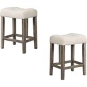 The appearance of Vitaliya 24 Inch Wood Counter Stool Set of 2 In Natural Oak designed by Best Master Furniture in the transitional interior design. This natural oak piece of furniture was selected by 1StopBedrooms from Vitaliya Collection to add a touch of cosiness and style into your home. Sku: CD038GS. Material: Wood.