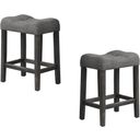 The appearance of Vitaliya 24 Inch Wood Counter Stool Set of 2 In Charcoal designed by Best Master Furniture in the transitional interior design. This charcoal piece of furniture was selected by 1StopBedrooms from Vitaliya Collection to add a touch of cosiness and style into your home. Sku: CD038DWS. Material: Wood.