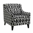 The appearance of Viviani Circle Pattern Accent Chair In Black designed by Furniture of America in the transitional interior design. This black piece of furniture was selected by 1StopBedrooms from Viviani Collection to add a touch of cosiness and style into your home. Sku: FM61007BK-CH-PT. Material: Chenille.