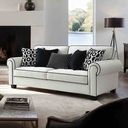 The appearance of Viviani Sofa In White designed by Furniture of America in the transitional interior design. This white piece of furniture was selected by 1StopBedrooms from Viviani Collection to add a touch of cosiness and style into your home. Sku: FM61007WH-SF. Material: Chenille.