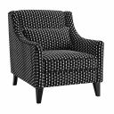 The appearance of Viviani Square Pattern Accent Chair In Black designed by Furniture of America in the transitional interior design. This black piece of furniture was selected by 1StopBedrooms from Viviani Collection to add a touch of cosiness and style into your home. Sku: FM61007BK-CH-SQ. Material: Chenille.