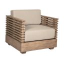 The appearance of Vivid Outdoor Patio Chair In Light Eucalyptus and Taupe designed by Armen Living in the modern / contemporary interior design. This light eucalyptus and taupe piece of furniture was selected by 1StopBedrooms from Vivid Collection to add a touch of cosiness and style into your home. Sku: LCVICHEUCTP. Material: Eucalyptus.