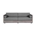 The appearance of Vivid Outdoor Patio Sofa In Gray designed by Armen Living in the modern / contemporary interior design. This gray piece of furniture  was selected by 1StopBedrooms from Vivid Collection to add a touch of cosiness and style into your home. Sku: LCVISOEUCGRY. Material: Eucalyptus.