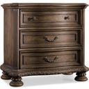 The appearance of Rhapsody Medium Wood 3 Drawer Nightstand designed by Hooker in the traditional interior design. This medium wood piece of furniture  was selected by 1StopBedrooms from Rhapsody Collection to add a touch of cosiness and style into your home. Sku: 5070-90016. Material: Veneer.