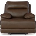 The appearance of VonRyan Power Recliner In Tobacco designed by Signature Design by Ashley in the modern / contemporary interior design. This tobacco piece of furniture was selected by 1StopBedrooms from VonRyan Collection to add a touch of cosiness and style into your home. Sku: U1040013. Material: Leather Match.