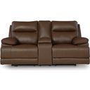 The appearance of VonRyan Power Reclining Loveseat In Tobacco designed by Signature Design by Ashley in the modern / contemporary interior design. This tobacco piece of furniture was selected by 1StopBedrooms from VonRyan Collection to add a touch of cosiness and style into your home. Sku: U1040018. Material: Leather Match.