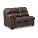 The appearance of Walker Point Left-Arm Facing Loveseat In Umber designed by Signature Design by Ashley in the modern / contemporary interior design. This umber piece of furniture was selected by 1StopBedrooms from Walker Point Collection to add a touch of cosiness and style into your home. Sku: NC2770555. Material: Fabric.