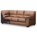 Walker Point Right-Arm Facing Sofa with Corner Wedge In Caramel