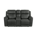 Walker Power Loveseat with Console In Aline Anthracite