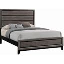The appearance of Watson Queen Bed Grey Oak and Black designed by Coaster in the transitional interior design. This grey oak piece of furniture was selected by 1StopBedrooms from Watson Collection to add a touch of cosiness and style into your home. Sku: 212421QB1;212421QB2. Bed Type: Panel Bed. Material: Wood. Bed Size: Queen.