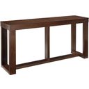 The appearance of Watson Sofa Table designed by Signature Design by Ashley in the modern / contemporary interior design. This dark brown piece of furniture was selected by 1StopBedrooms from Watson Collection to add a touch of cosiness and style into your home. Sku: T481-4. Material: Wood.