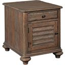 The appearance of Weatherford Heather Chairside Table designed by Kincaid in the transitional interior design. This brown piece of furniture was selected by 1StopBedrooms from Weatherford Collection to add a touch of cosiness and style into your home. Sku: 76-026. Material: Wood.
