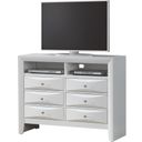 The appearance of Glory Furniture G1570 TV Chest in White designed by Glory in the country / farmhouse interior design. This white piece of furniture was selected by 1StopBedrooms from G1570 Collection to add a touch of cosiness and style into your home. Sku: G1570-TV2-Media Chest. Material: Wood.