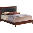 Glory Furniture G2400 King Upholstered Panel Bed in Cherry