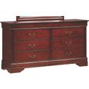 The appearance of Glory Furniture G3100 6 Drawer Dresser in Cherry designed by Glory in the traditional interior design. This cherry piece of furniture  was selected by 1StopBedrooms from G3100 Collection to add a touch of cosiness and style into your home. Sku: G3100-D-Dresser. Material: Wood.