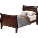The appearance of Glory Furniture G3125 Twin Sleigh Bed in Cappuccino designed by Glory in the traditional interior design. This cappuccino piece of furniture  was selected by 1StopBedrooms from G3125 Collection to add a touch of cosiness and style into your home. Sku: G3125A-TB Box 1;G3125A-TB Box 2. Bed Type: Sleigh Bed. Material: Wood. Bed Size: Twin.