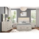The appearance of Wellingborough Queen Bed In Light Gray designed by Furniture of America in the transitional interior design. This light gray piece of furniture  was selected by 1StopBedrooms from Wellingborough Collection to add a touch of cosiness and style into your home. Sku: FM7703AK-Q-FB;FM7703AK-Q-HB;FM7703AK-R. Bed Type: Storage Bed. Bed Size: Queen. Material: Acacia.