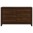 Welsley 6-Drawer Dresser Cabinet In Walnut