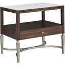 The appearance of West Camden Nightstand In Tahitian Pearl designed by Fairfield Chair in the modern / contemporary interior design. This tahitian pearl piece of furniture was selected by 1StopBedrooms from West Camden Collection to add a touch of cosiness and style into your home. Sku: 8096-SB. Material: Walnut.