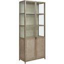 The appearance of West Fork Aged Taupe Blackwell Display Cabinet designed by American Drew in the transitional interior design. This beige piece of furniture was selected by 1StopBedrooms from West Fork Collection to add a touch of cosiness and style into your home. Sku: 924-854. Material: Wood.