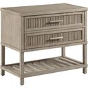 The appearance of West Fork Aged Taupe Harrison Nightstand designed by American Drew in the transitional interior design. This beige piece of furniture was selected by 1StopBedrooms from West Fork Collection to add a touch of cosiness and style into your home. Sku: 924-421. Material: Wood.