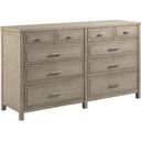 The appearance of West Fork Aged Taupe Parks Dresser designed by American Drew in the transitional interior design. This beige piece of furniture was selected by 1StopBedrooms from West Fork Collection to add a touch of cosiness and style into your home. Sku: 924-130. Material: Wood.