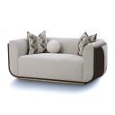 West Kensington Loveseat In Buff and Medium Espresso