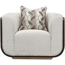 West Kensington Matching Chair In Buff and Medium Espresso