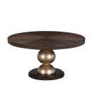 West Kensington Round Dining Table In Medium Espresso