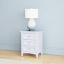 Westlake 3 Drawer Nightstand In White