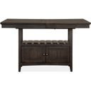 The appearance of Westley Falls Counter Table In Graphite designed by Magnussen in the modern / contemporary interior design. This graphite piece of furniture was selected by 1StopBedrooms from Westley Falls Collection to add a touch of cosiness and style into your home. Sku: D4399-42B;D4399-42T. Table Top Shape: Rectangular. Material: Pine Veneer.