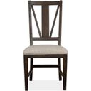 The appearance of Westley Falls Graphite Wood Dining Side Chair with Upholstered Seat Set of 2 KD designed by Magnussen in the modern / contemporary interior design. This graphite piece of furniture was selected by 1StopBedrooms from Westley Falls Collection to add a touch of cosiness and style into your home. Sku: D4399-62. Material: Pine Veneer.