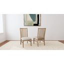Weston Slatback Chair with Upholstered Seat Set of 2 In Acorn