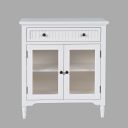 The appearance of Westport 32 Inch Glass Door Accent Cabinet Storage with Adjustable Shelves In White designed by Jofran in the country / farmhouse interior design. This white piece of furniture was selected by 1StopBedrooms from Westport Collection to add a touch of cosiness and style into your home. Sku: 2545-32. Material: MDF.