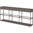 The appearance of Westport Triple Console In Mink designed by Century Furniture in the modern / contemporary interior design. This mink piece of furniture was selected by 1StopBedrooms from Curate Collection to add a touch of cosiness and style into your home. Sku: CT4031-MK. Material: Mahogany.