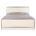 Westwood Queen Upholstered Metal Bed In Beige