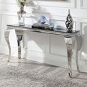 The appearance of Wetzikon Sofa Table In Black and Silver designed by Furniture of America in the glam interior design. This black/silver piece of furniture  was selected by 1StopBedrooms from Wetzikon Collection to add a touch of cosiness and style into your home. Sku: CM4903BK-S-1;CM4903S-2;CM4903S-3. Material: Metal.