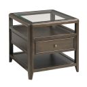 Whitaker Rectangular End Table In Black Denim