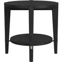 The appearance of Whitfield Round End Table In Black designed by Bassett Mirror Company in the modern / contemporary interior design. This black piece of furniture was selected by 1StopBedrooms from Whitfield Collection to add a touch of cosiness and style into your home. Sku: 9985-LR-220. Material: Wood.