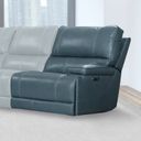 The appearance of Whitman Verona Azure Powered By Freemotion Power Cordless Right Arm Facing Recliner designed by Parker House in the transitional interior design. This azure piece of furniture was selected by 1StopBedrooms from Whitman Collection to add a touch of cosiness and style into your home. Sku: MWHI#811RPH-P50-VAZ. Material: Top Grain Leather.