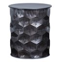 Whitney Metal Storage Side Table In Antique Bronze