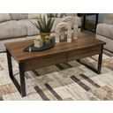The appearance of Wickman Falls Coffee Table In Dark Brown designed by Signature Design by Ashley in the modern / contemporary interior design. This dark brown piece of furniture was selected by 1StopBedrooms from Wickman Falls Collection to add a touch of cosiness and style into your home. Sku: T318-1. Material: Wood.