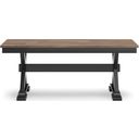 The appearance of Wildenauer 50 Inch Dining Bench In Brown/Black designed by Signature Design by Ashley in the transitional interior design. This brown/black piece of furniture was selected by 1StopBedrooms from Wildenauer Collection to add a touch of cosiness and style into your home. Sku: D634-00. Material: Wood.