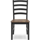 The appearance of Wildenauer Dining Chair Set of 2 In Brown/Black designed by Signature Design by Ashley in the transitional interior design. This brown/black piece of furniture was selected by 1StopBedrooms from Wildenauer Collection to add a touch of cosiness and style into your home. Sku: D634-01. Material: Wood.