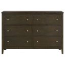 Wilkes 6-Drawer Dresser Cabinet In Dark Cocoa